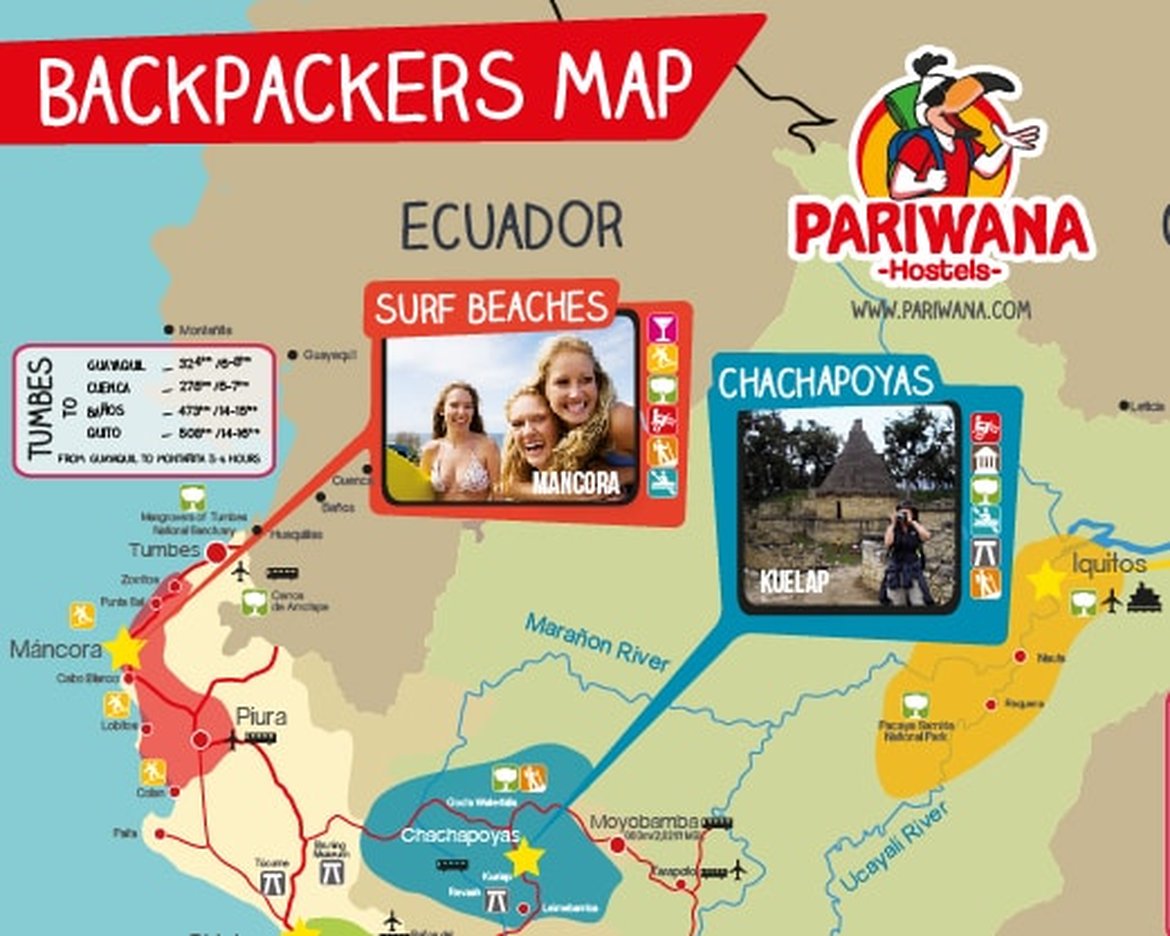 Perú Backpacking Map