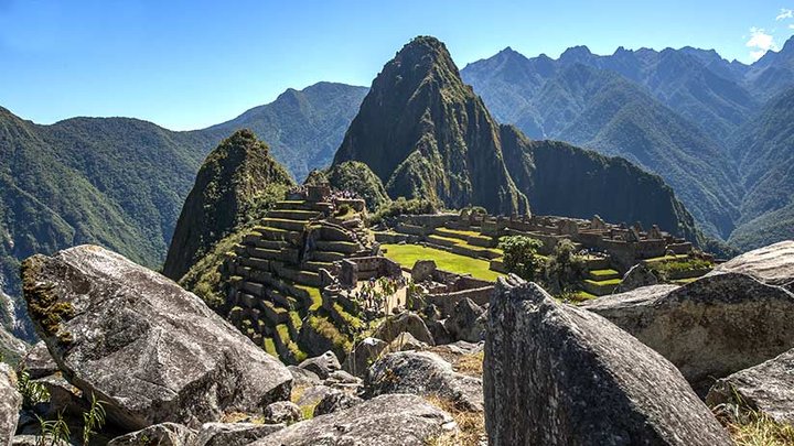 Traveler on a scenic journey from Lima to Machu Picchu.