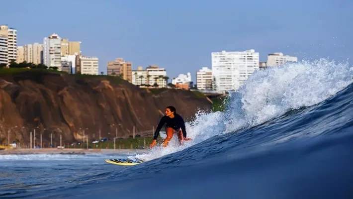 Surfing in Lima