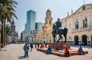Vibrant cultural festival in Santiago de Chile.
