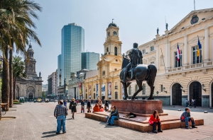 Vibrant cultural festival in Santiago de Chile.